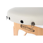RestPro Vip Oval 2 Cream PU Κρεβάτι "PRO" Μασάζ Φυσικοθεραπείας Αισθητικής Βαλίτσα